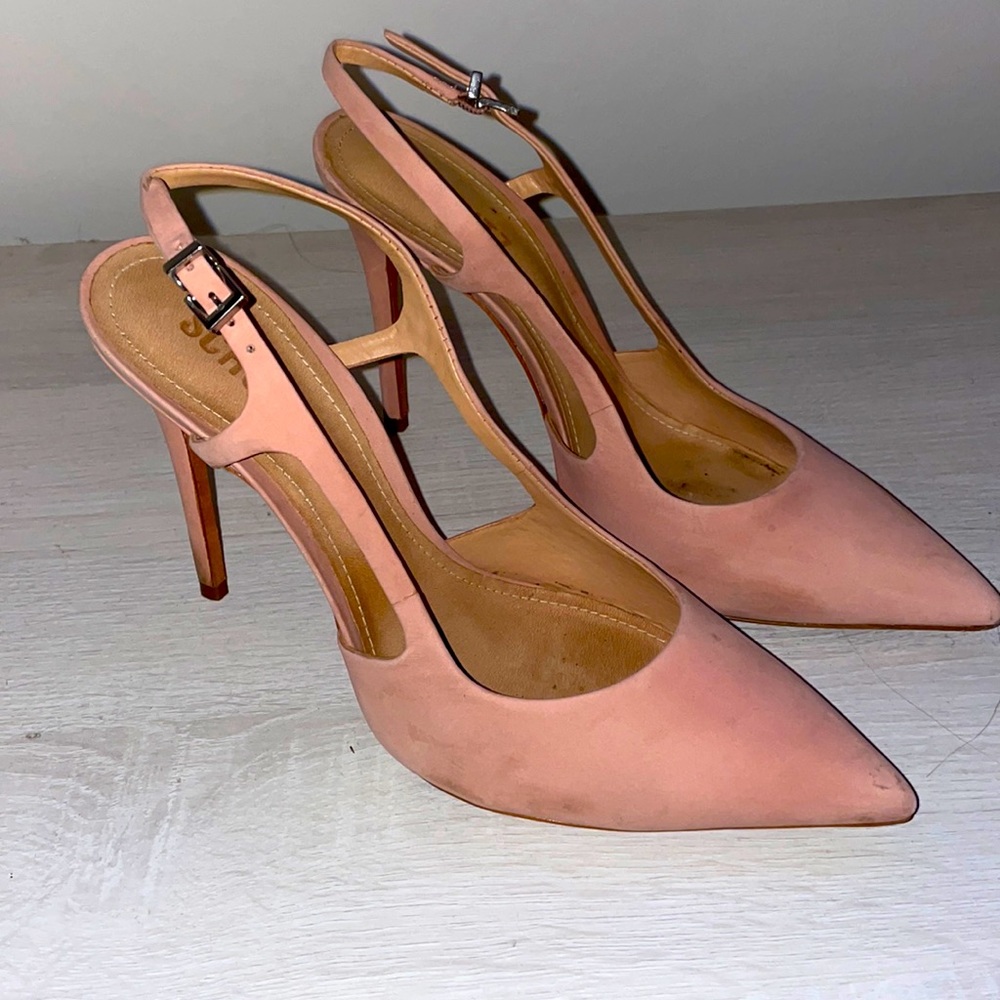 Shutz Pink Sling Back Pump